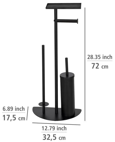 WENKO 26060100 - Set WC COSENZA, 32,5 x 72 cm, negru