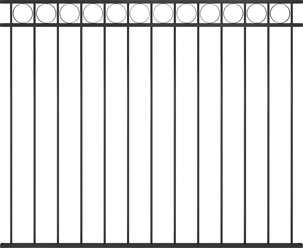 vidaXL Panou de gard Assen din oțel, 1,7x1,5 m, negru