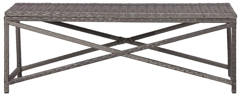 46211 vidaXL Bancă de grădină, gri, 120 cm, poliratan