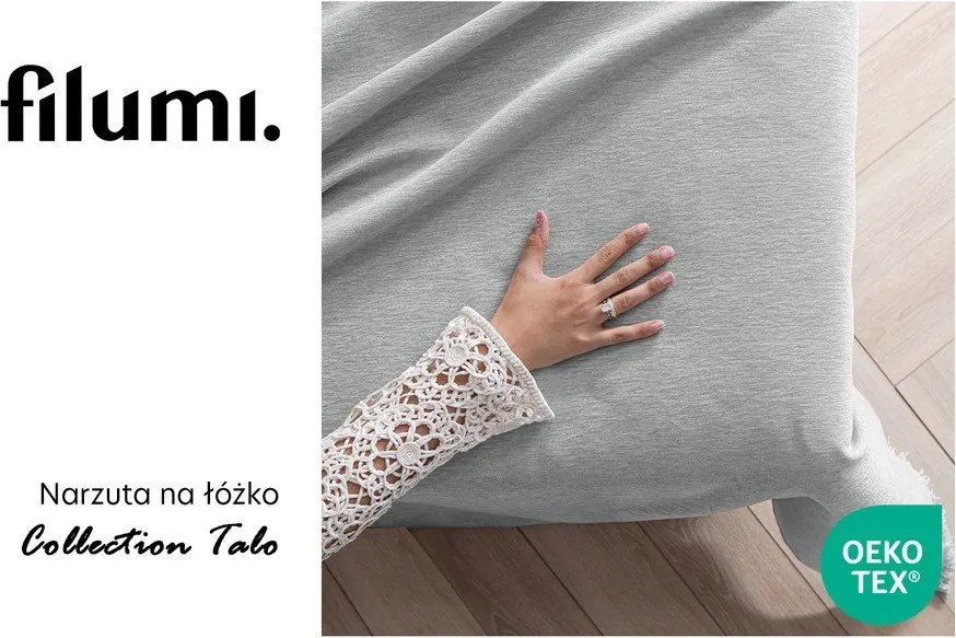 Cuvertură gri deschis din janilie 220x240 cm Talo – Filumi