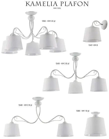 Plafonieră Jupiter 1385 KM 1 B pl KAMELIA 1xE27/60W/230V