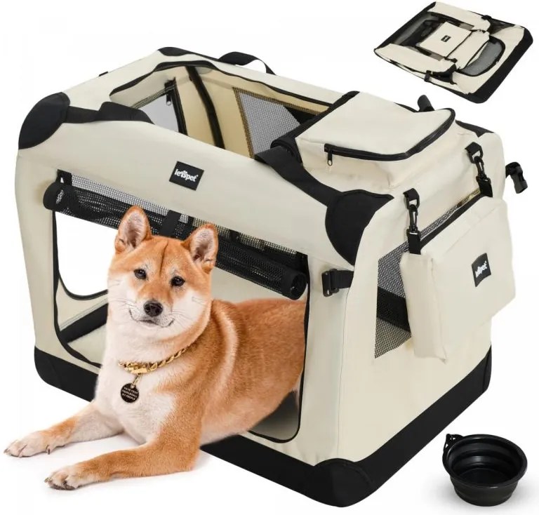 Leopet Cutie de transport pentru câini L, 70 x 52 x 52 cm, b