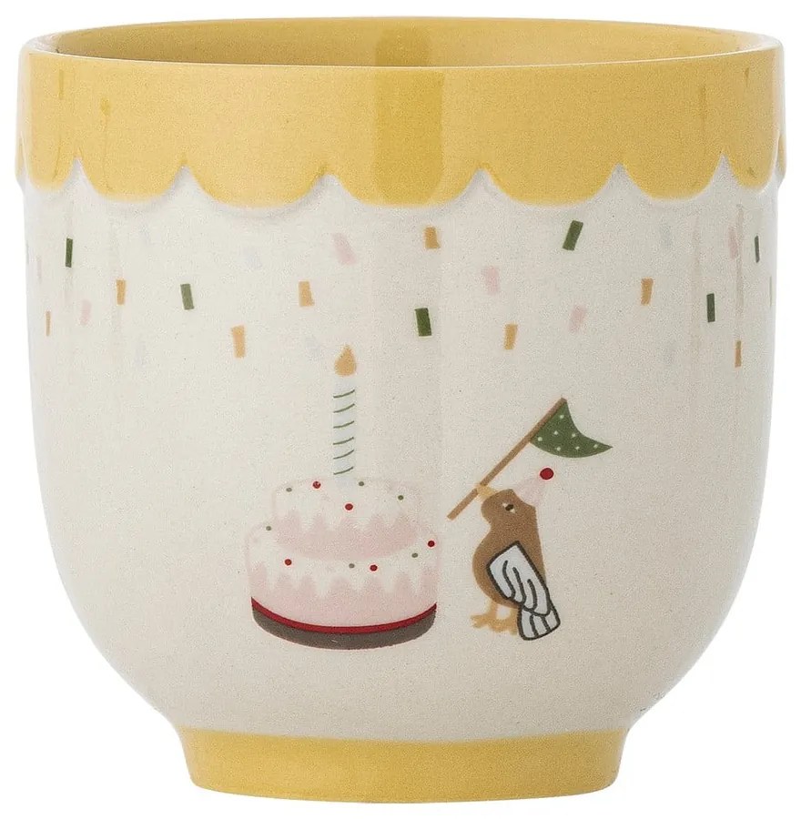 Cană pentru copii galbenă/crem din gresie 150 ml Celebrate – Bloomingville Mini