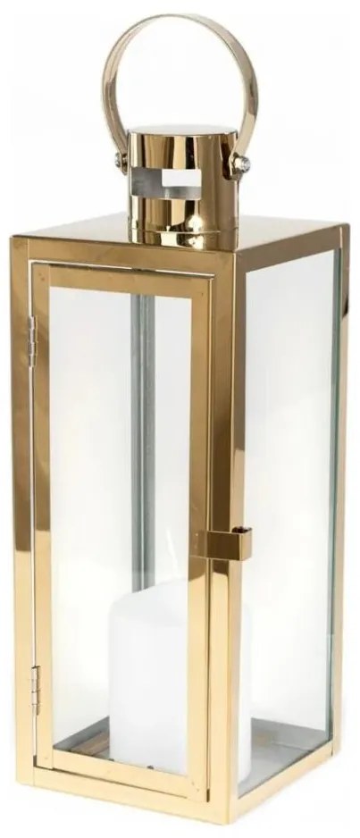 Felinar decorativ auriu, 63 cm