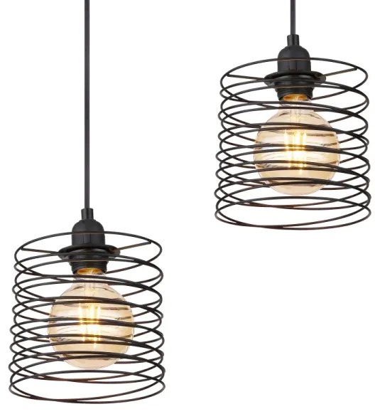 Globo 15640-4H - candelabru suspendat pe cablu TILLY 4xE27/60W/230V, negru