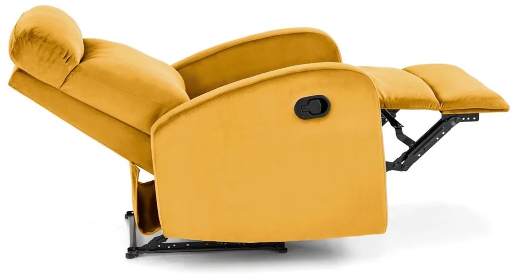 Fotoliu recliner Wonder mustariu H98 cm