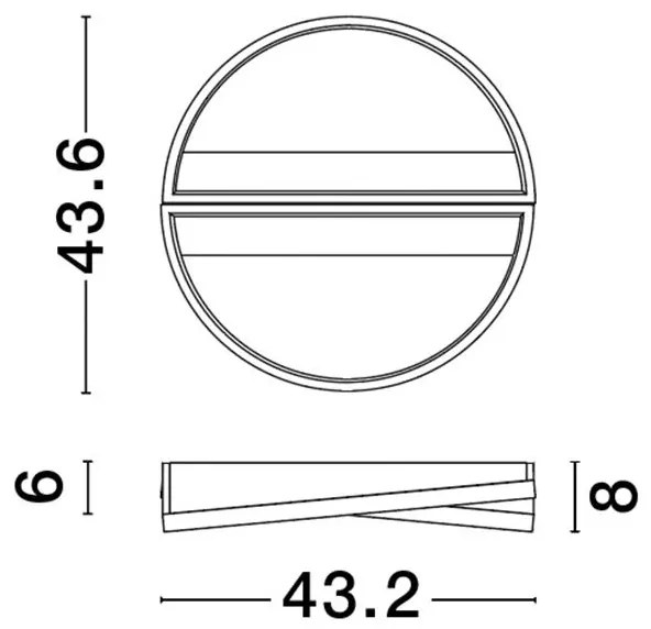 Lustra LED aplicata design modern ELIZE II 28W