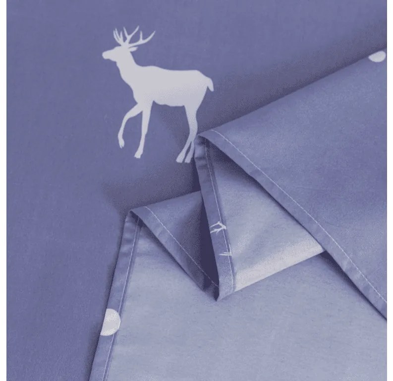 Cearsaf si fata de perna DEER AND TREE Dimensiune: 50 x 70 cm | 140 x 240 cm