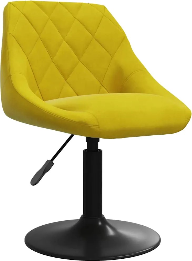 vidaXL Scaun de bucătărie, galben muștar, catifea