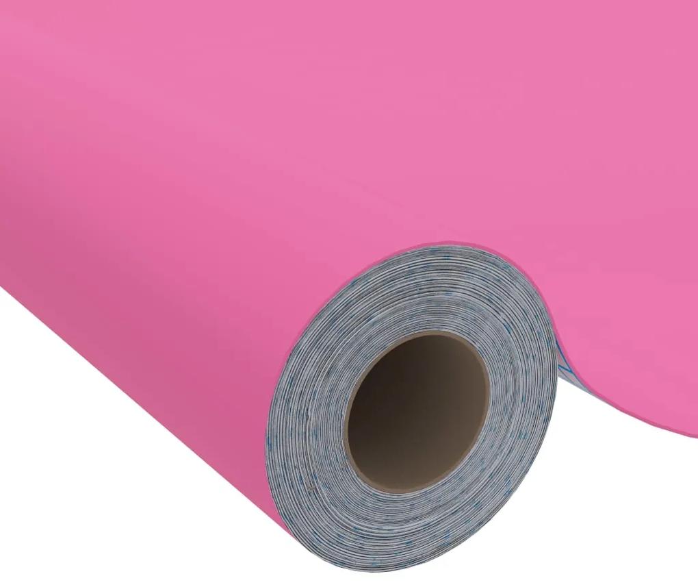 Folie de mobilier autoadeziva ,roz extra lucios 500x90 cm PVC 1, high gloss pink