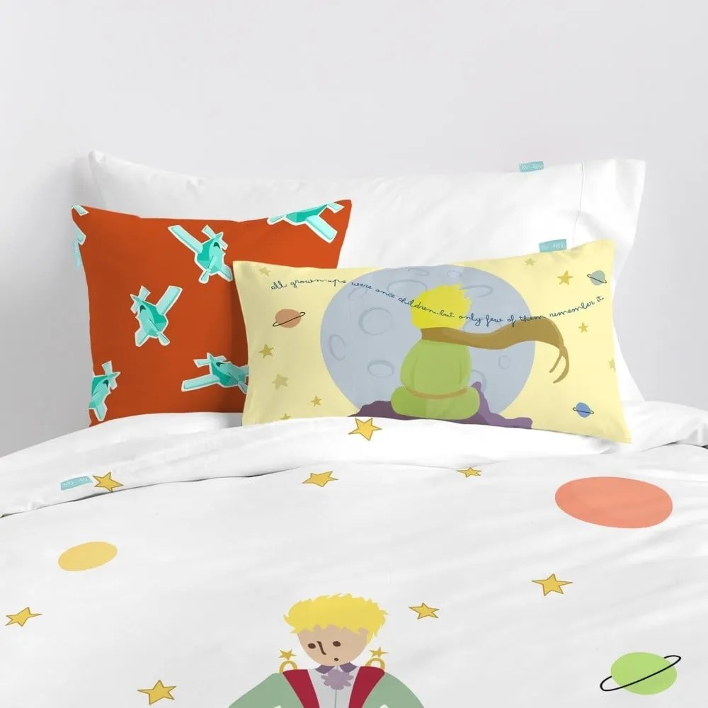 Față de pernă din bumbac cu 2 fețe Mr. Fox Le Petit Prince, 50 x 30 cm