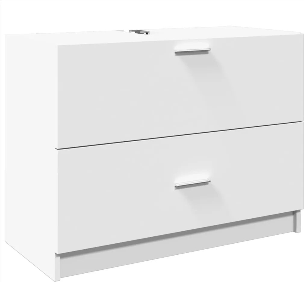 vidaXL Dulap de chiuvetă, alb, 78x37x59 cm, lemn prelucrat