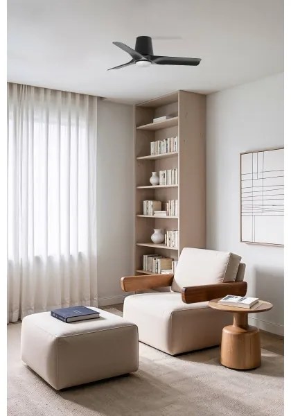 Ventilator LED dimabil FARO 33827-1TW HEY TUB S LED/10W/230V negru d. 90 cm + telecomandă