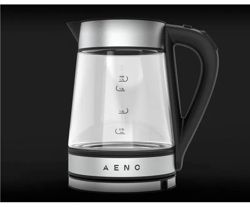 Cana electrica AENO AEK0001S, 2200W, 1.7 L, Сticla, Wi-Fi, Strix, Negru