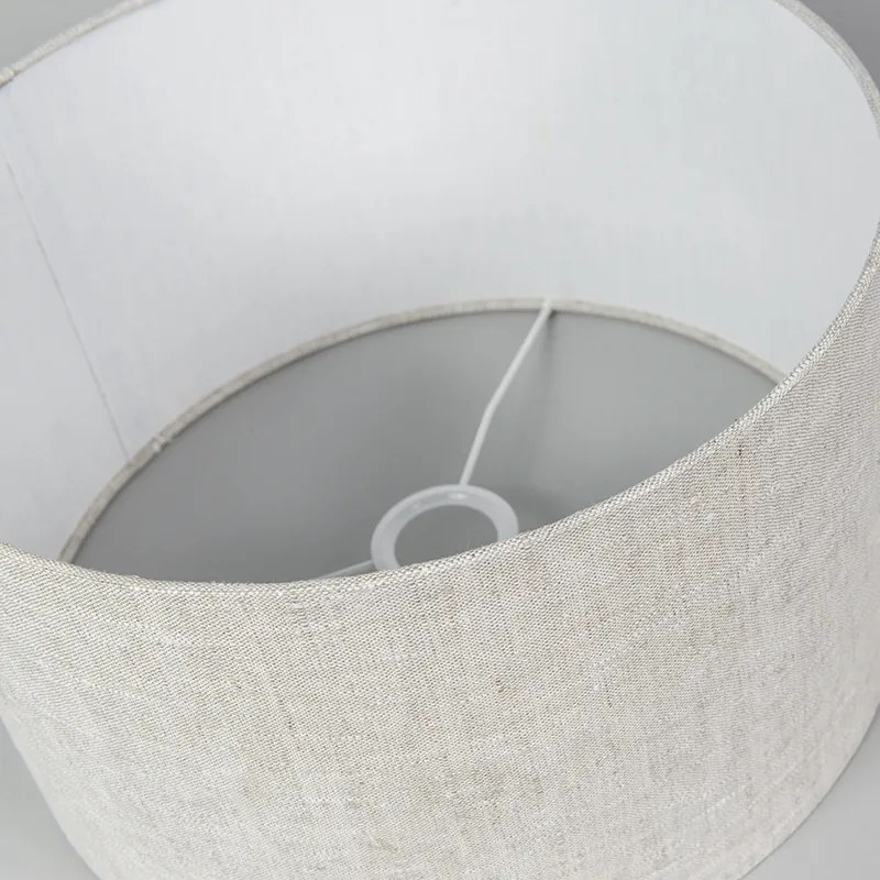 Abajur din stofă gri deschis 35/35/20