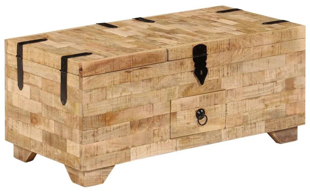 vidaXL Măsuță de cafea, 80 x 40 x 35 cm, lemn masiv de mango