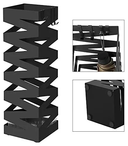 Suport pentru umbrele, Songmics, Negru, 15.5 x 15.5 x 49 cm, LUC16B