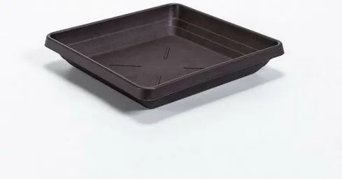 Tavă ghiveci de flori Plastia Lotus 60 x 60, ciocolată
