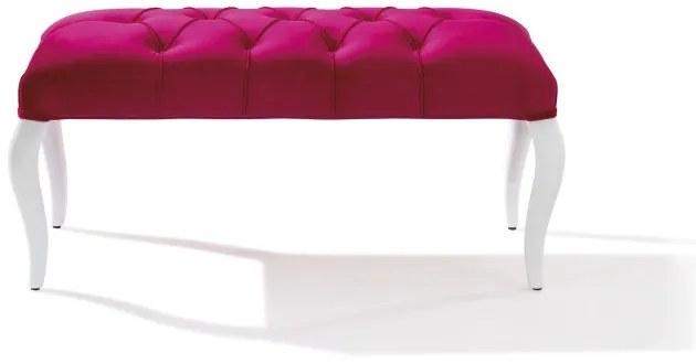 Banca tapitata cu stofa, cu picioare din lemn Rose Pink, l90xA44xH44 cm