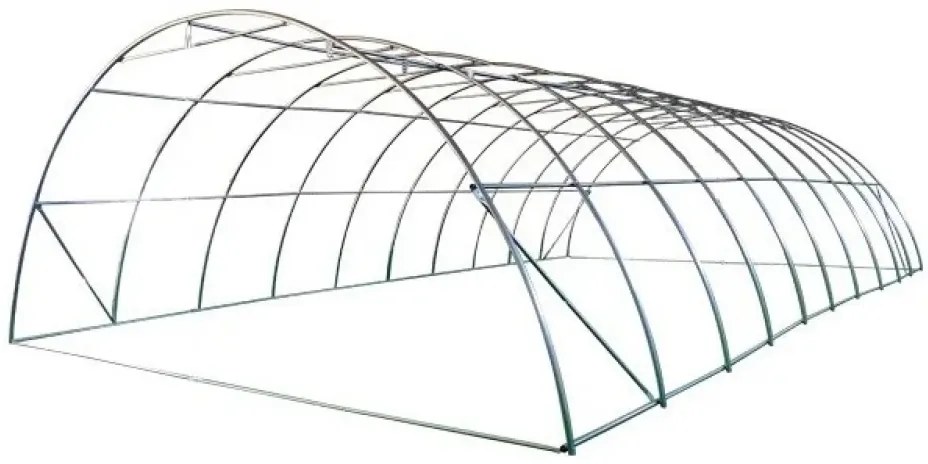 Solar de grădină, 3x8 m, 24 m², cadru din oțel, țeavă galvanizată, folie PE armată, 16 ferestre rulante, rezistent la UV, impermeabil, Verde, GH38,