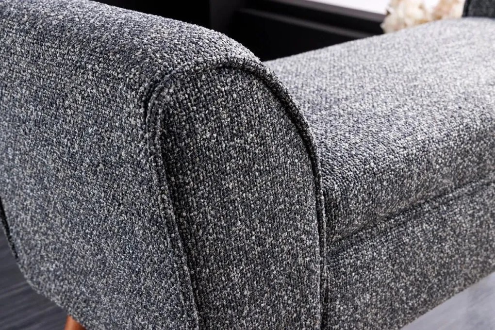 Bancheta eleganta, Tapitata Tesatura Bouce, Antracit, Scarlett 90cm