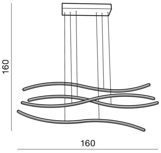 Azzardo AZ2913 - Lustr LED reglabil pe cablu WAVES 1xLED/70W/230V