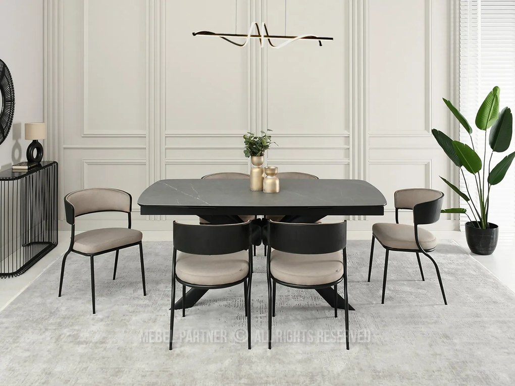 Scaun Marta K (bej + negru). Promo -11%. 1111147
