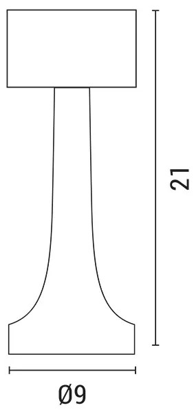 Lampă LED tactilă reîncărcabilă dimabilă de masă LED/3W/5V 2000mAh crom mat
