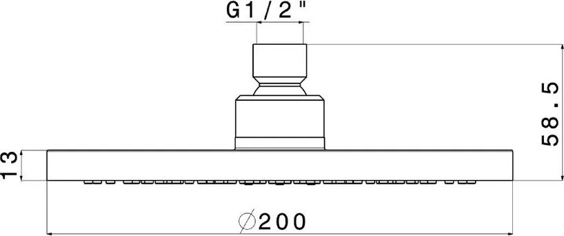 Cap de duș argintiu lucios din plastic ø 20 cm – Sapho
