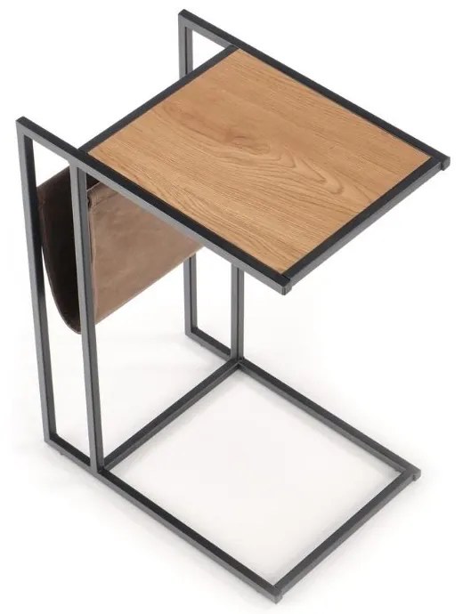 Masuta laterala Compact, stejar auriu / negru