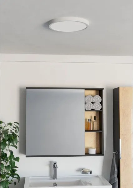 Eglo 901334 - Plafonieră LED FUEVA pentru baie, 14,2 W, 230 V, Ø 27,8 cm, IP44, alb