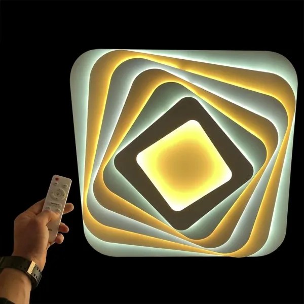 Plafonieră LED dimabilă MODERNA LED/210W/230V + telecomandă Ecolite WALP02