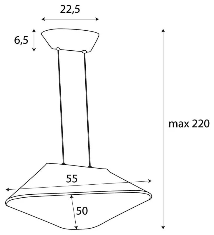 Lustra LED suspendata design modern Carbon galben