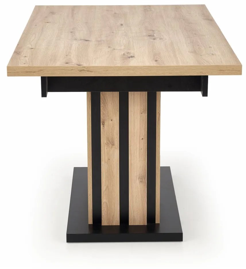 Masa extensibila Lamello stejar artizan/negru L130-180xl80xh76 cm
