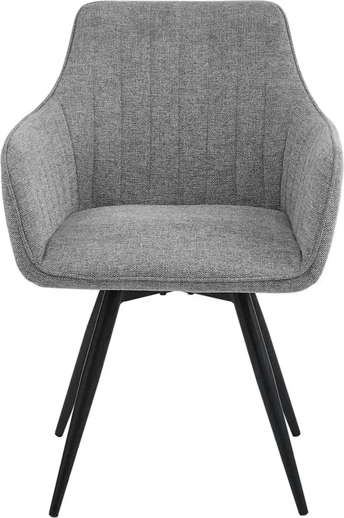 Scaun BALLO, gri/negru, stofa clasica/metal, 56x58x84 cm