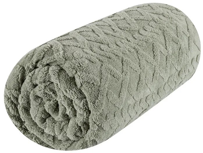 Cearşaf elastic cu blăniţă INVERNO verde 90 x 200 cm