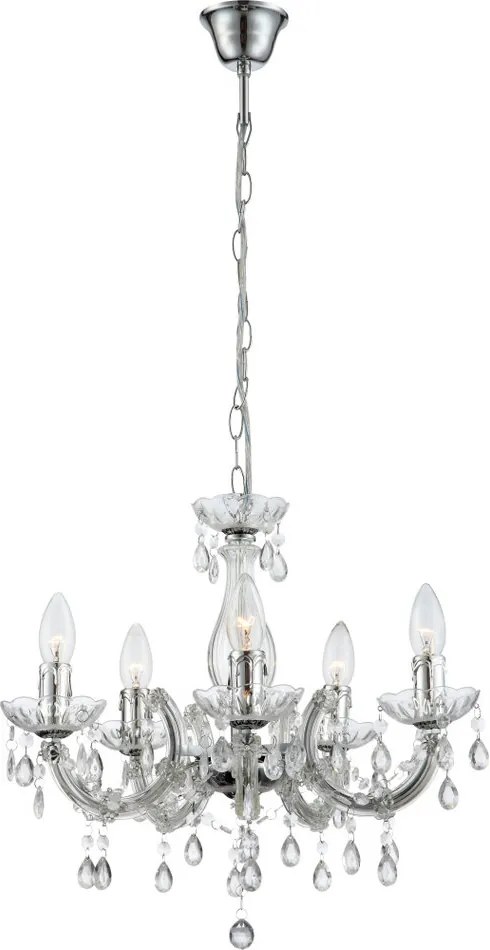 Globo CUIMBRA II 63116-5 candelabre, lustre  crom   5 * E14 max. 40 W