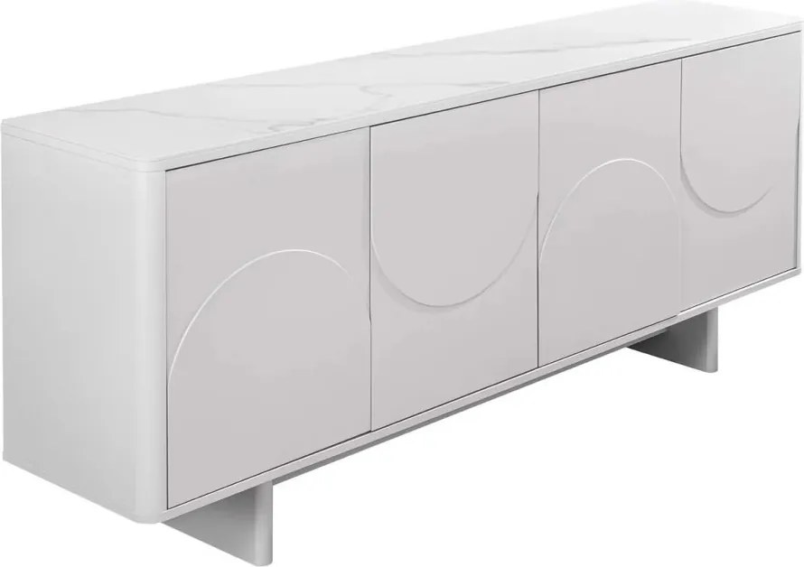 Comoda cu blat ceramic SAVOY 180cm alb