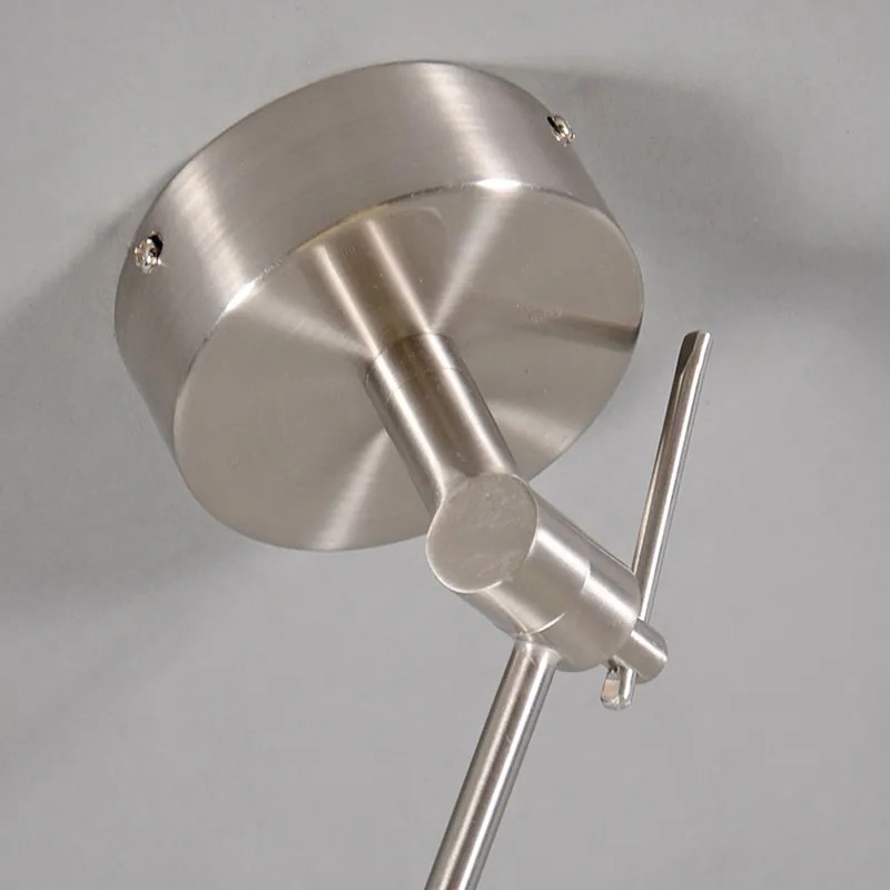 Lampă modernă cu pandantiv din oțel cu abajur din mineral 35 cm - Blitz