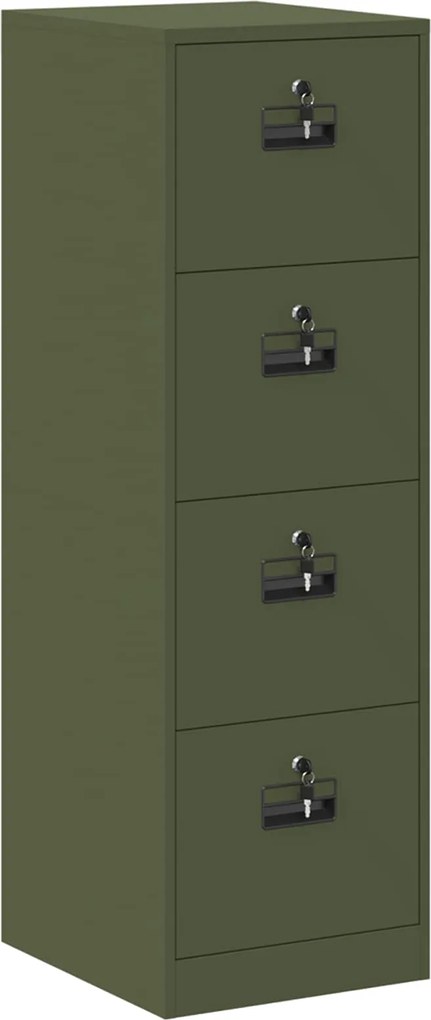 vidaXL Dulap pentru Fișiere 2 pcs Verde măsliniu 44 x 50 x 106.5 cm