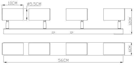 Spot ROBBY 4xGU10/35W/230V alb Globo 57911-4W