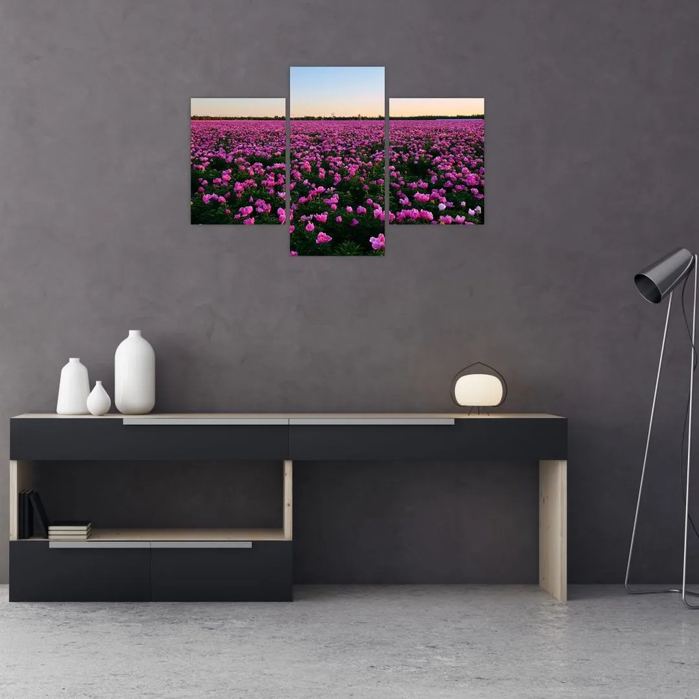 Tablou - Pajiștea cu lalele violet (90x60 cm)