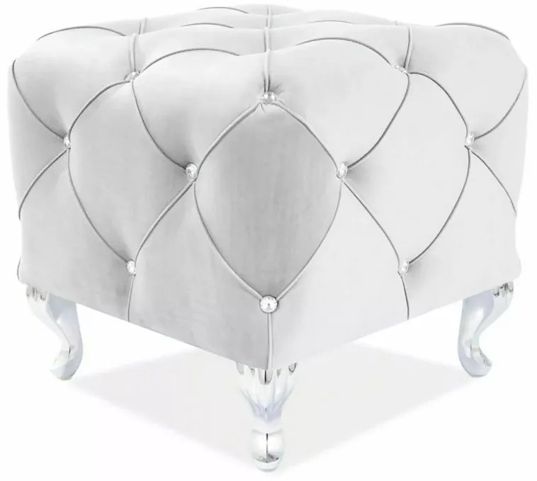 Taburet Hestia K velvet gri deschis Blu03