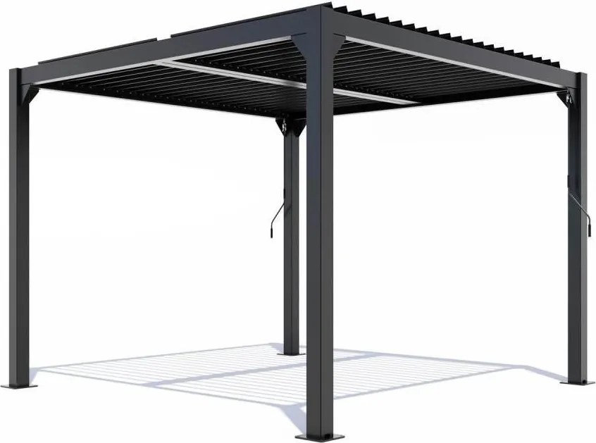 Pergolă bioclimatică din aluminiu cu lamele 3 x 3 M