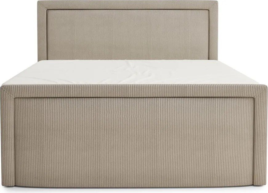 Pat boxspring bej cu spațiu de depozitare 180x200 cm Fresco – Maison de Rêve