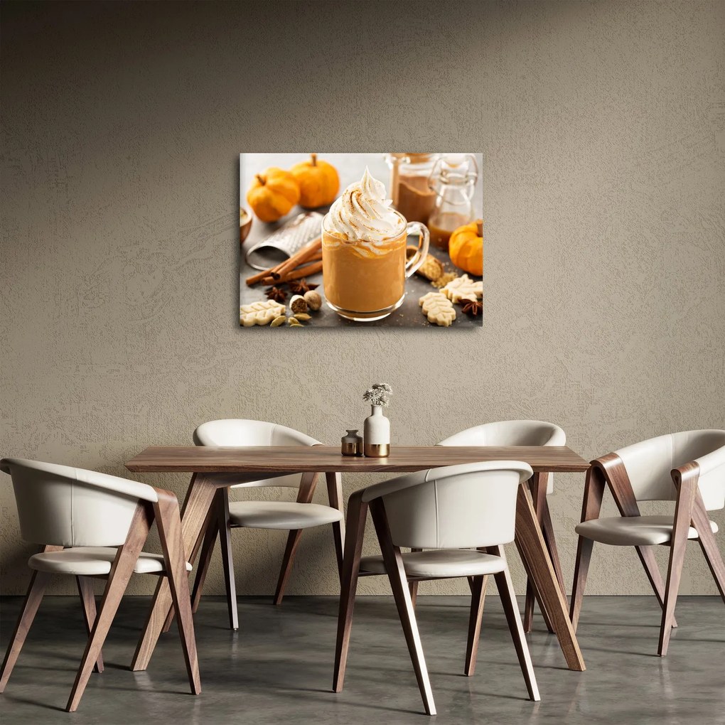 Tablou - Cafea cu lapte de dovleac (70x50 cm)
