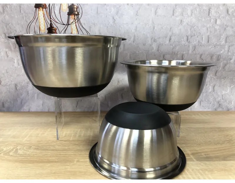 Set 3 boluri Klausberg KB 7388, 5/3/1.6 L, Baza silicon, Inox