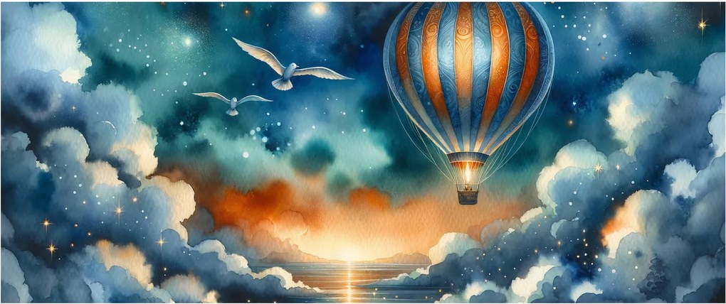 Tablou - Zbor sub cerul nopții (120x50 cm)