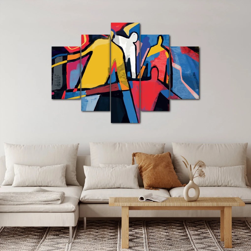 Tablou - Abstract bărbați (150x105 cm)