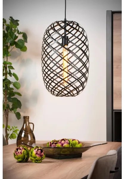 Lustră pe cablu WOLFRAM 1xE27/60W/230V neagră Lucide 21417/32/30